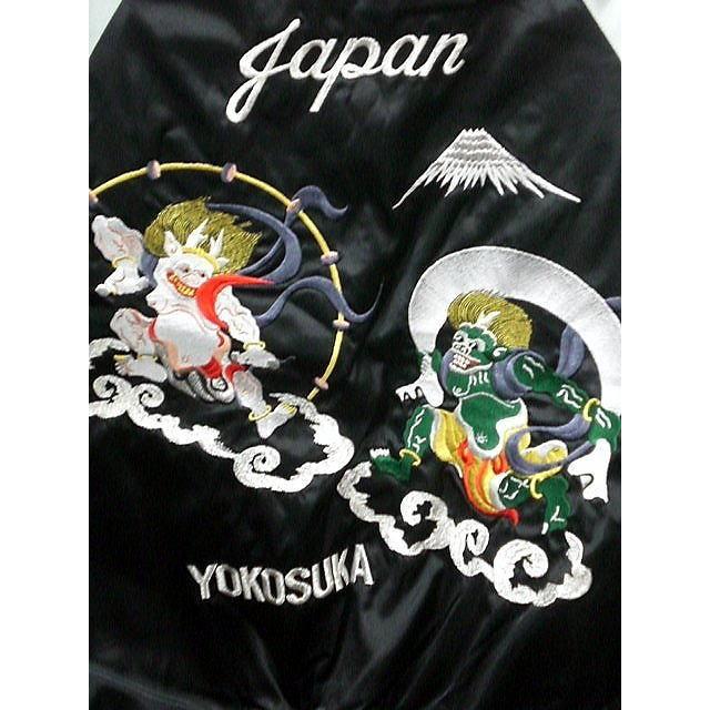 スカジャン 風神雷神 日本製本格刺繍のスカジャン 2L スカジャン 風神雷神 日本製本格刺繍のスカジャン 2L