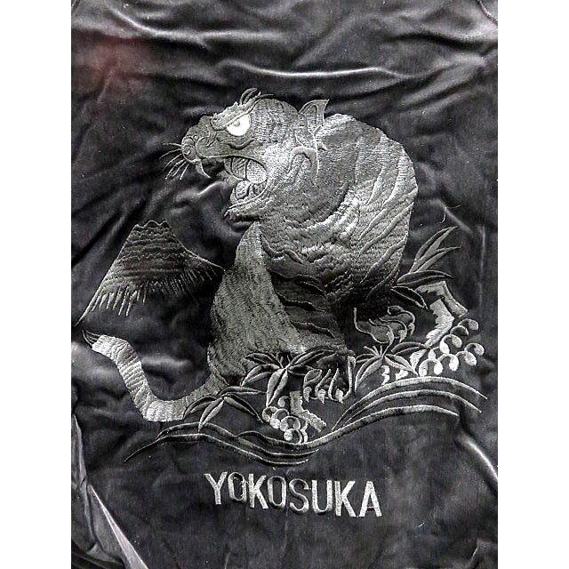 スカジャン 日本製本格刺繍のスカジャン2L 黒虎 別珍 スカジャン 日本製本格刺繍のスカジャン2L 黒虎 別珍
