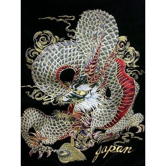 スカジャン 日本製本格刺繍のスカジャン2L 新龍 別珍 : takafuku1915