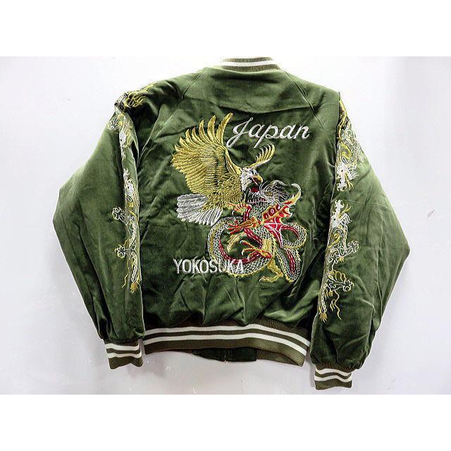 日本製 スカジャン 別珍 鷹 龍 ヴィンテージ 50's ビンテージ 鷹x袖龍 虎x鷹 スカジャン 赤別珍x白サテン