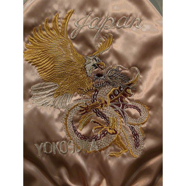 スカジャン 鷹龍刺繍 日本製本格刺繍のスカジャン2L
