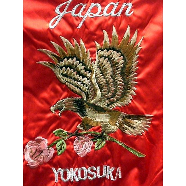 スカジャン 鷹に薔薇 日本製本格刺繍のスカジャン : takafuku1915