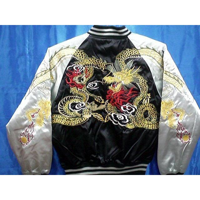 スカジャン 日本製本格刺繍のスカジャン3L 五匹龍