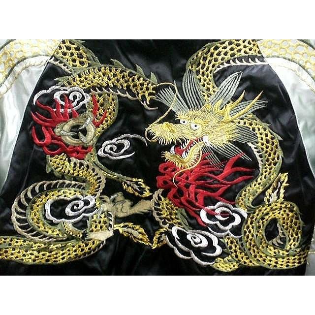 スカジャン 鷲 龍 刺繍 Japan 日本製 大きいサイズ 3L スカジャン 鷲 龍 刺繍 Japan 日本製 大きいサイズ 3L