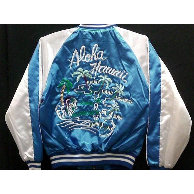 ２Lサイズ　スカジャン アロハハワイ　日本製本格刺繍のスカジャン スカジャン 日本製本格刺繍のスカジャン2L アロハハワイ