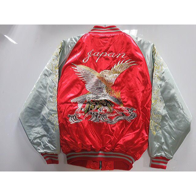 スカジャン　日本製本格刺繍のスカジャン3L 波鷹