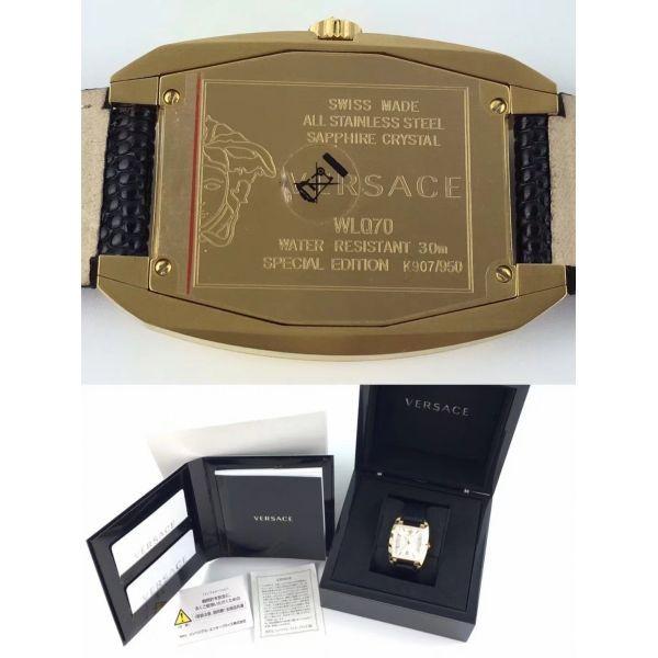 良品 ヴェルサーチ 時計 腕時計 メンズ ゴールド ホワイト シルバー文字盤 ブラック 革ベルト クォーツ ゴールデントノー Versace Wlq70 中古 高上屋 通販 Yahoo ショッピング