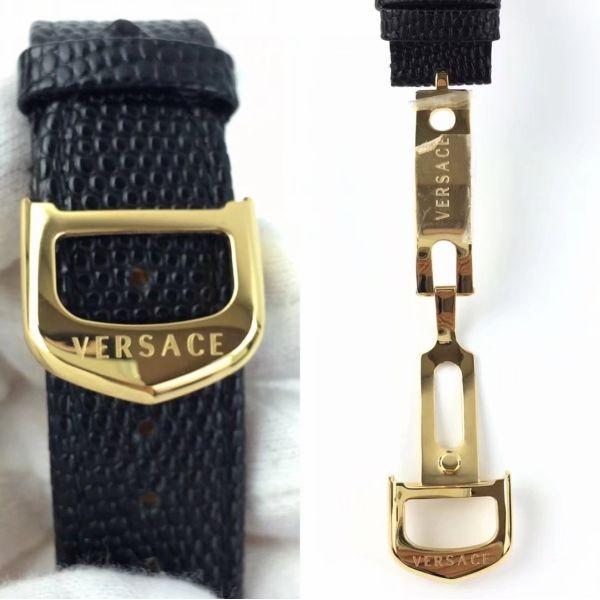 良品 ヴェルサーチ 時計 腕時計 メンズ ゴールド ホワイト シルバー文字盤 ブラック 革ベルト クォーツ ゴールデントノー Versace Wlq70 中古 高上屋 通販 Yahoo ショッピング