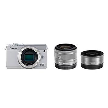 Canon ミラーレス一眼カメラ EOS M100 ダブルレンズキット ホワイト EOSM100WH-WLK 新品  送料無料｜takagami
