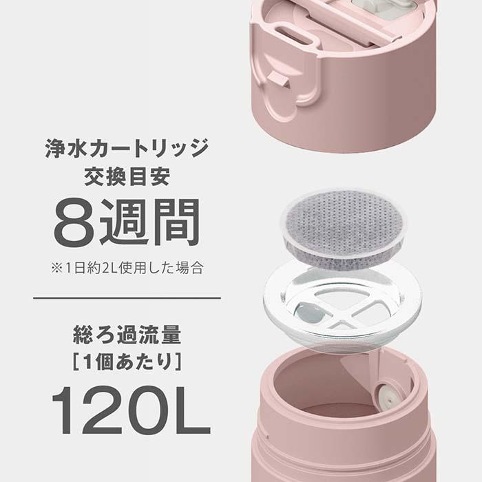 タカギ（takagi） 浄水カートリッジ 日本製 ボトル型 浄水器 携帯 水筒