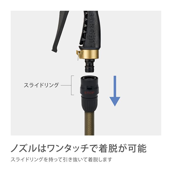ロイヤルガーデナーズクラブ ホースリール 30m ガーデンリールII グリーン×アンティークゴールド おしゃれ VSTFK009 安心の2年間保証_12