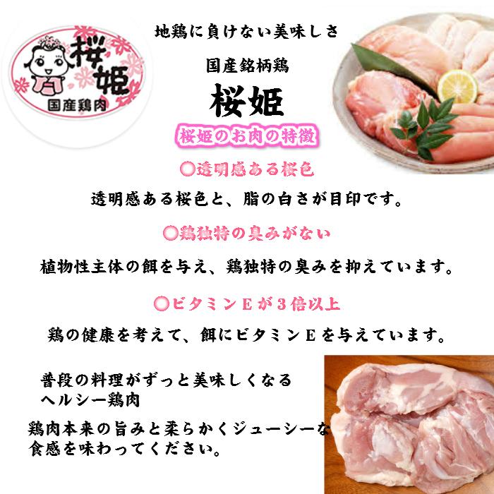 鶏肉 国産 桜姫鶏 のムネ肉 約2kg 小分け真空 送料無料 銘柄鶏 宮崎県
