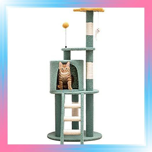 高速配送 猫タワー おしゃれ かわいい キャットタワー Mwpo スロープ 運 爪とぎ 猫用品 Www Solidarite Numerique Fr