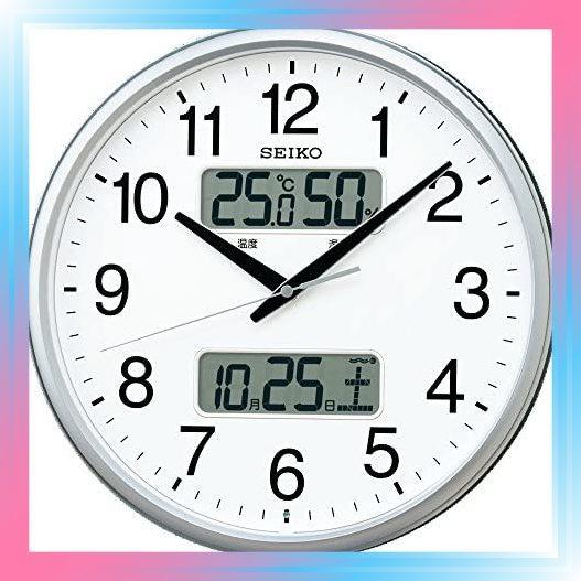 直径350mm 銀色メタリック セイコー クロック 掛け時計 クロック 電波 B0784msnxgkk00 クローバー Clock B0784msnxgkk00 直径350mm 銀色