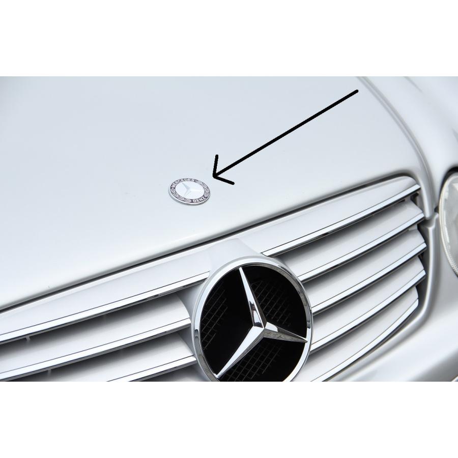エンブレム W204 メルセデスベンツ純正（濃紺） ボンネット C180 C200