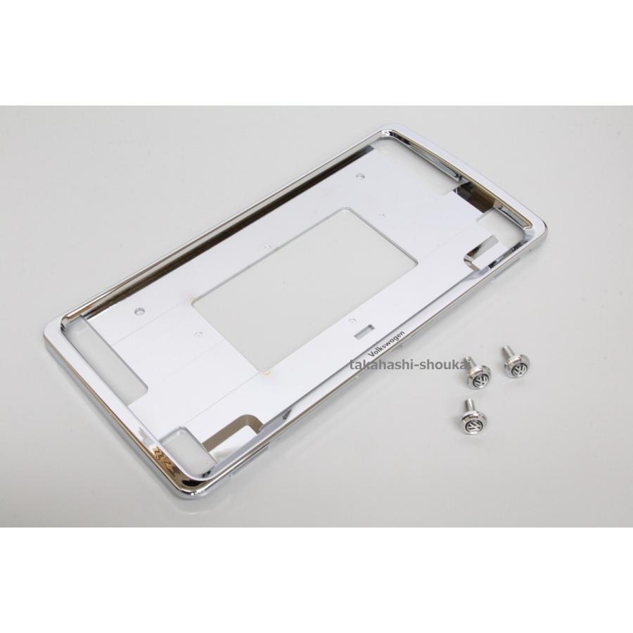 ナンバープレートフレーム1枚 Vwロゴ 化粧ボルト Vw純正部品トゥアレグ ティグアン アルテオン トゥーラン ボーラ チープ シロッコ 他
