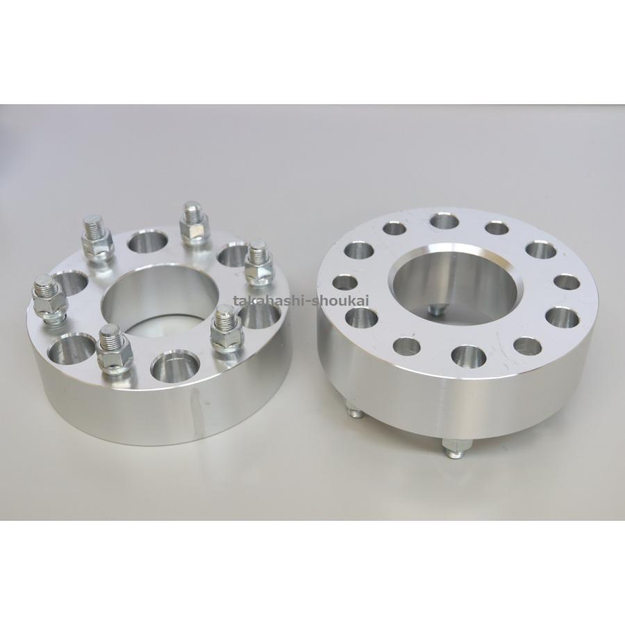 6穴 PCD139.7 ワイドトレッドスペーサー 2枚 厚さ：63.5mm ねじサイズ 