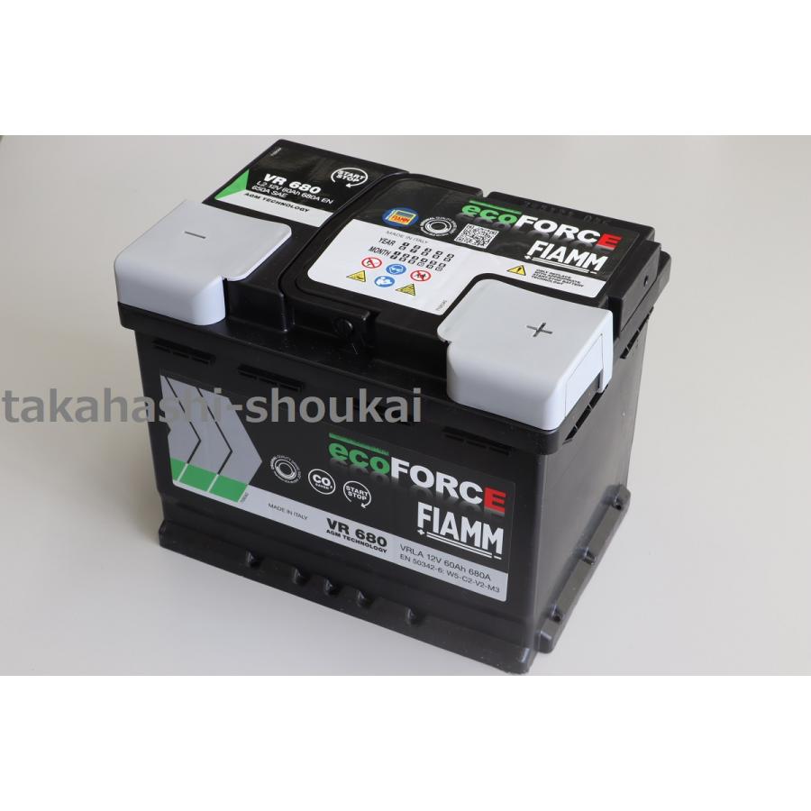 フィアット 500・パンダ FIAMM製 AGMバッテリー 60Ah 対応品番