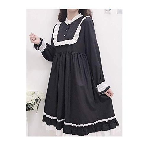 ワンピース 長袖ロリータ レディース 春秋夏 Loita クラシック系 黒 ゴシック式 L 長袖 Sise9 Apaproduction Fr