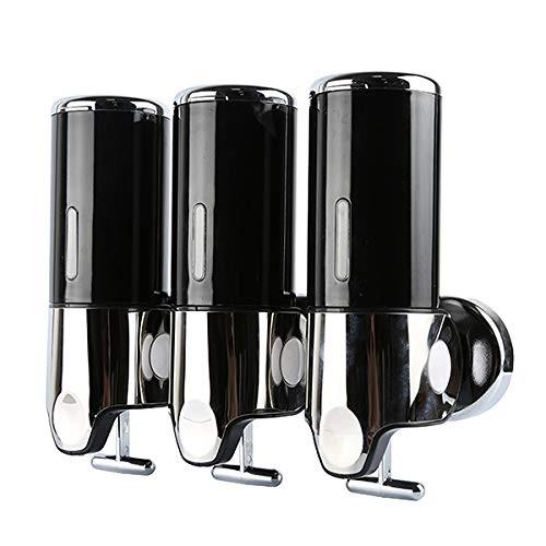 Island Chief ソープディスペンサー 壁掛け シャンプー ボディーソープ 詰め替え 3連 ブラック Dqo Hi Bridgeストア 通販 Yahoo ショッピング