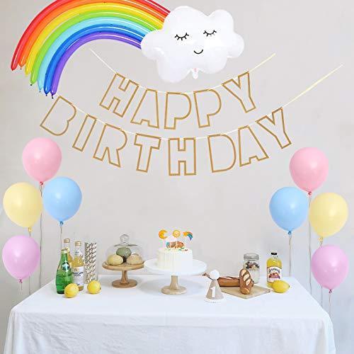 Fun誕生日風船飾り付けセット 26点 カラフルバルーン Happybirthday パーティー飾り付け 装飾 虹 レーンボ Mfw1874 Hi Bridgeストア 通販 Yahoo ショッピング