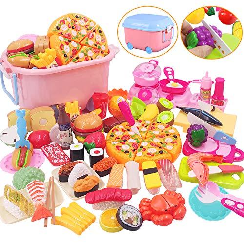 Tebrcon 65点 おままごと キッチン セット 子供 知育玩具 Diy 寿司 果物 海鮮 ハンバーグ コンロ ままごと用調理器 Net Hi Bridgeストア 通販 Yahoo ショッピング
