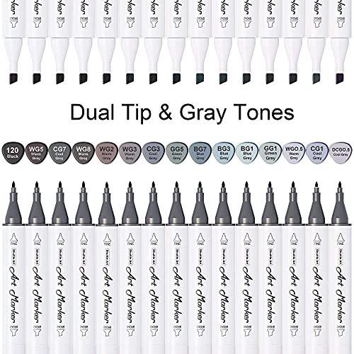 Shuttle Art イラストマーカーペン 油性ペン グレーカラー 15本セット アートマーカー 防水速乾 コミック スケッチ Pls5114 Hi Bridgeストア 通販 Yahoo ショッピング