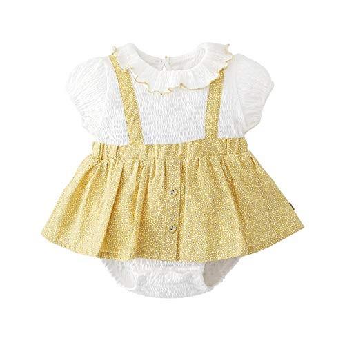 ベビー服 ワンピースサロペット風夏服 女の子半袖カバーオール背中ボタン赤ちゃん出産祝いプレゼント通園服 Surbhipansari Com