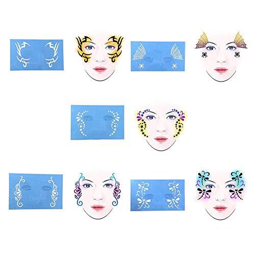 Wandic フェイスステンシル 5個 プラスチック 青い顔のテンプレート ボディーペインティング 一時的な入れ墨 ハ Yvm3771 Hi Bridgeストア 通販 Yahoo ショッピング