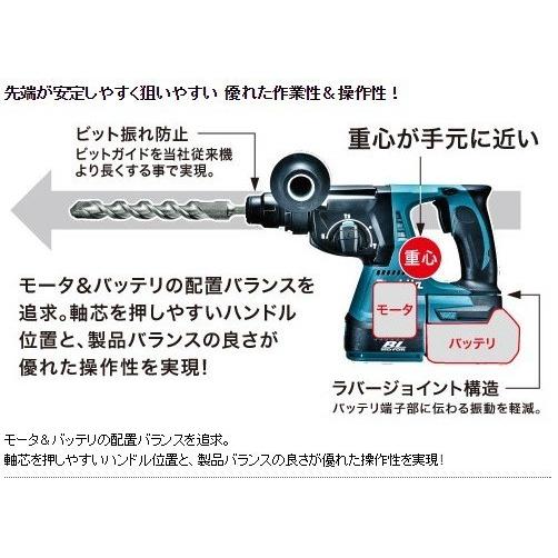 マキタ（makita） HR244DRGX 充電式ハンマードリル 青 24mm 18V 6.0Ah