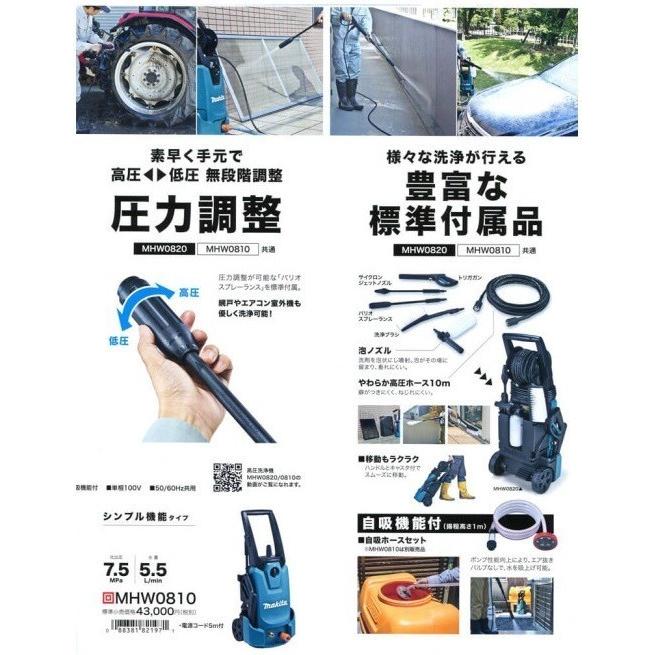 マキタ(makita) 高圧洗浄機 MHW0820 【東大和店】 楽天市場】マキタ(makita) MHW0820 高圧洗浄機 AC100V 8.0MPa