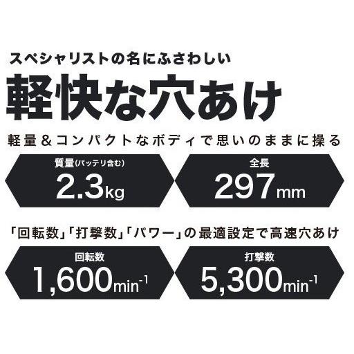 【台数限定大特価】マキタ HR165DRGX 充電式ハンマードリル 18V 6.0Ah カラー:ブルー/ホワイト｜takahashihonsha｜02