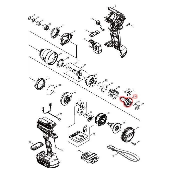 ひとちゃん部品5 マキタ（makita） 部品 スピンドル 327113-5 図番025 TD171D/TD161D用