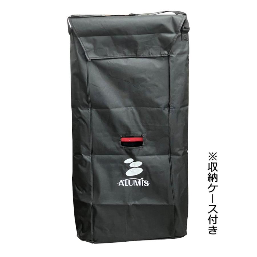 アルミス アルミ伸縮はしご ブラック ASH-380BKF フック付き 13段 3.8m 
