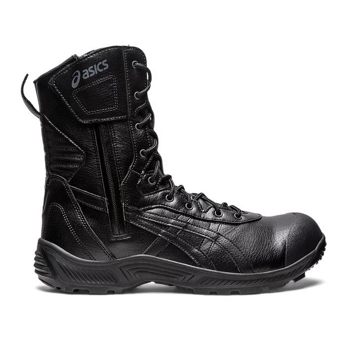 ASICS(アシックス) ウィンジョブ CP405 ブラック×ブラック サイズ 25.5 半 長靴 ファスナータイプ 安全 作業靴 安全靴