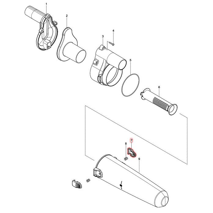 マキタ（makita） ストッパ（ボタン） サイクロンアタッチメント（A