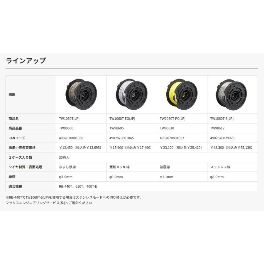 マックス（MAX） タイワイヤ TW1060Tシリーズ 亜鉛メッキ線 TW1060T-EG 
