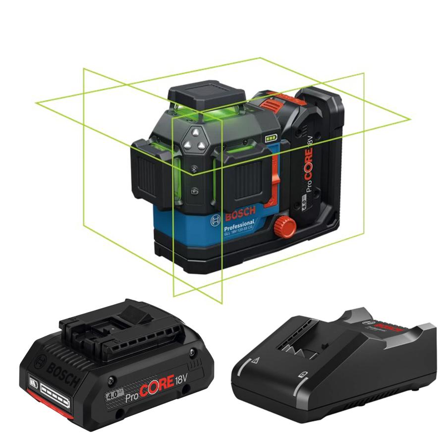 ΦΦBOSCH ボッシュ グリーンレーザー墨出し器 GLL18V-120-33CG ブルー 楽天市場】(ボッシュ) GLL18V-120-33CG レーザー墨出し器 本体のみ