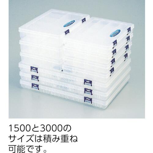 リングスター　スーパーピッチ5.5mm　ＳＰ−１５００Ｄクリア　SP-1500D-C　仕切板12枚付　外形寸法:201×149×39　工具箱　小物入れ｜takahashihonsha｜05