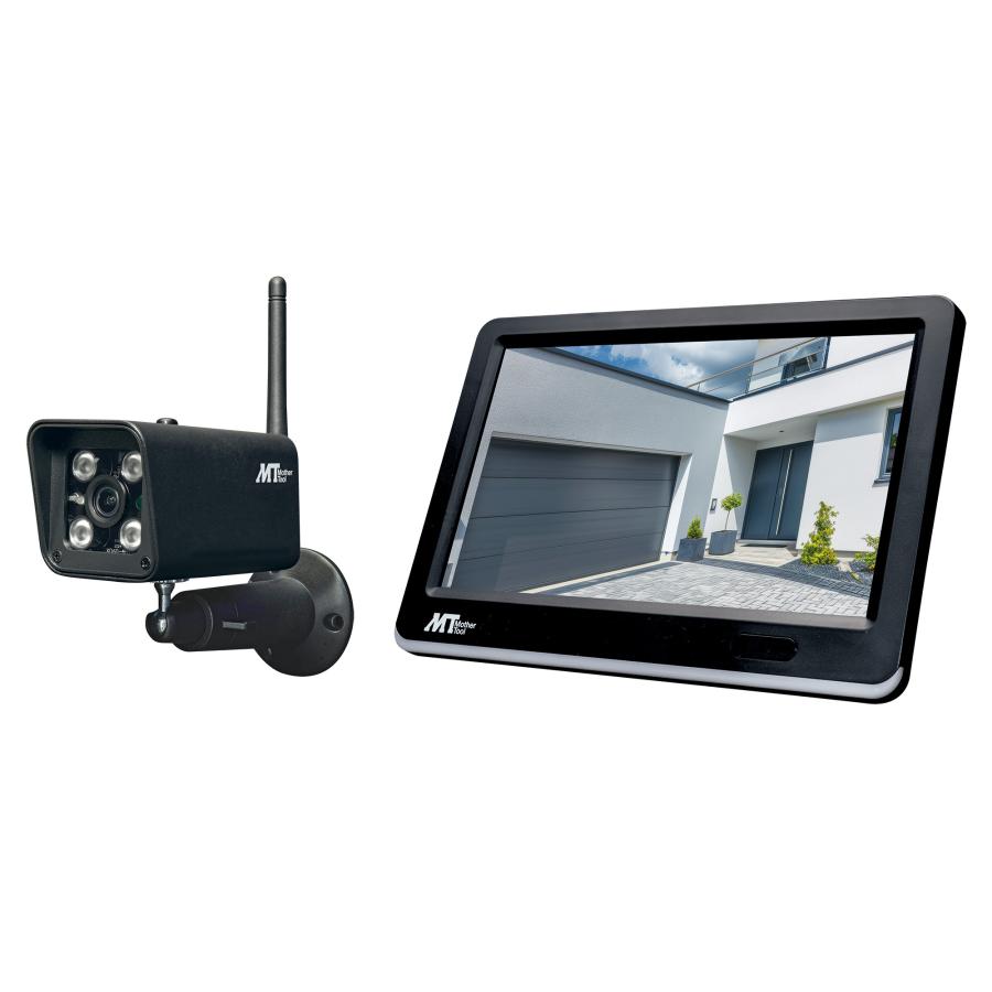 サンワサプライ防犯カメラ2台モニターセット、リモコン操作、エルパと同様仕様 防犯カメラ&ワイヤレスモニターセット（防水屋外対応カメラ