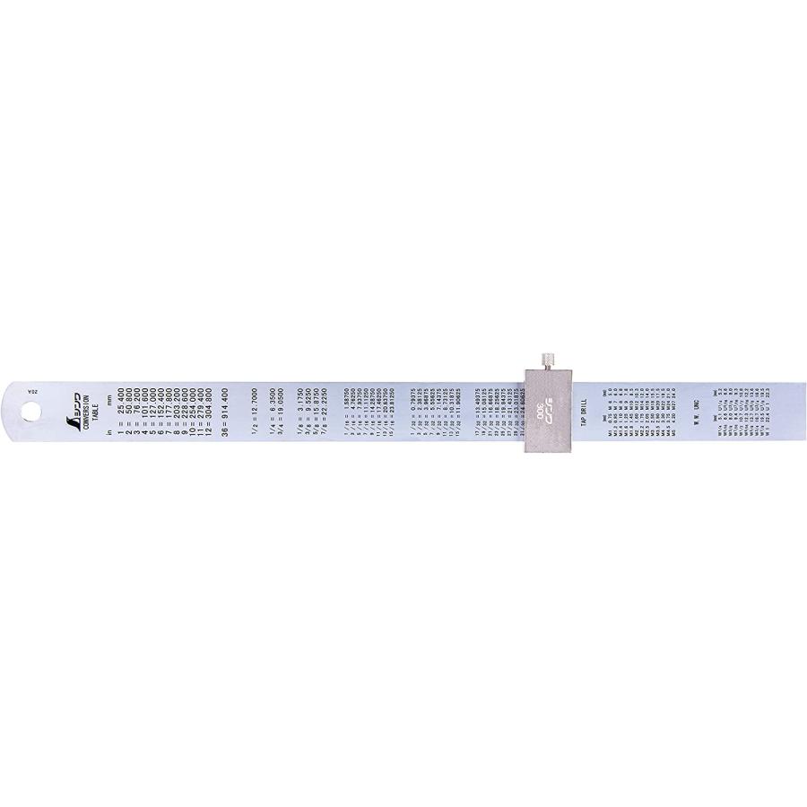 シンワ シンワ測定 直尺 シルバー ストッパー付き 30cm 76752 赤数字入