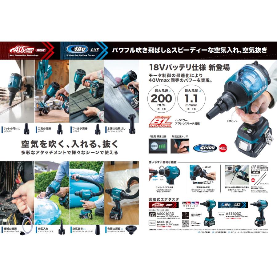 マキタ(makita) 純正品 充電式エアダスタ用ケース 18V AS180D用 821916-4 AS180DZ/AS180｜takahashihonsha｜03