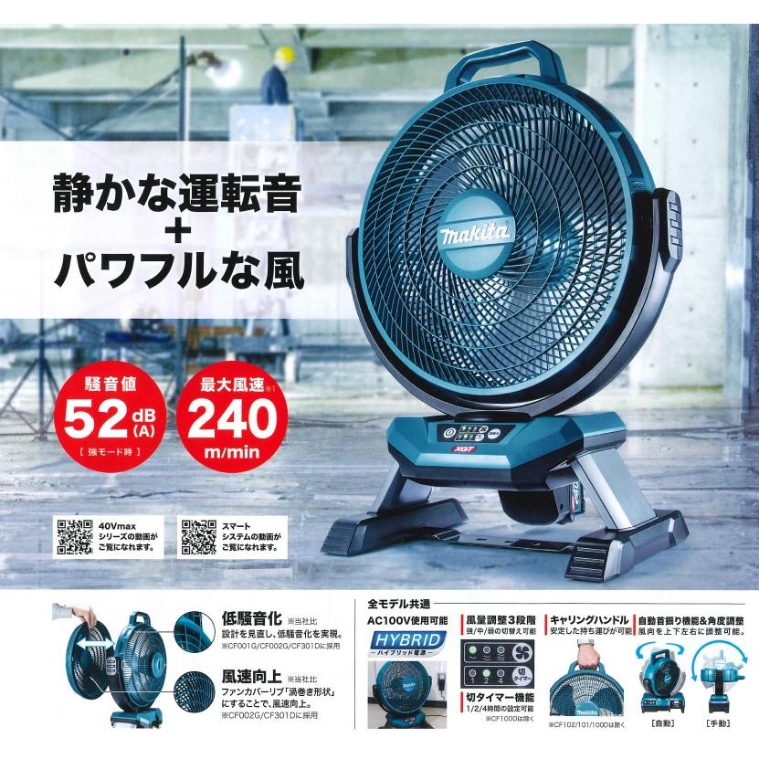 マキタ（makita） CF002GZ 青 充電式ファン 本体のみ 40V 100V【3193