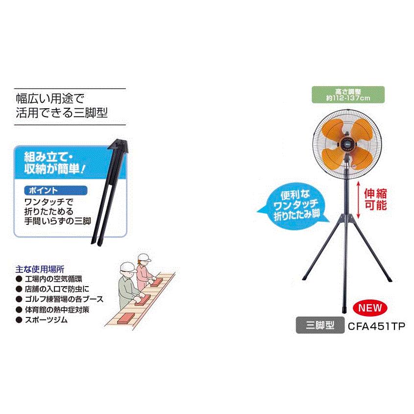 広電　CFA451 45㎝　工業扇　据置 Amazon | 広電 工業扇 据置き 床置き 45cm アルミ羽根 首振り 3
