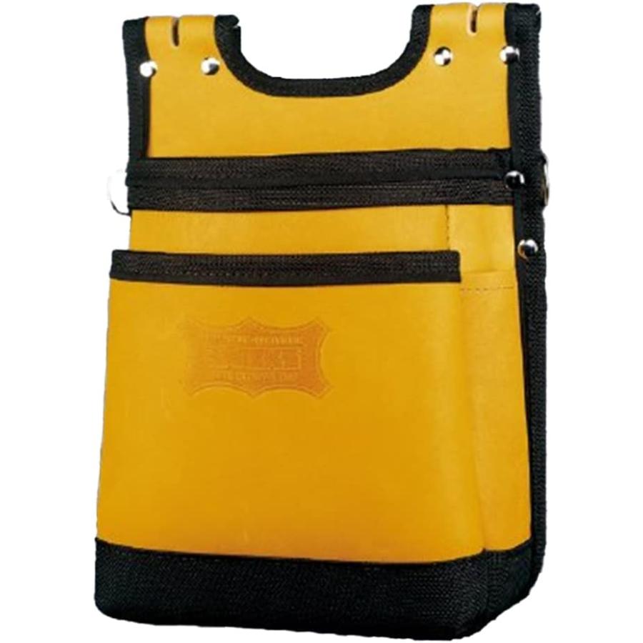 ラスト一点限り　ニックス KGC-201BA　グローブ革建築用2段腰袋 ニックス(KNICKS) グローブ革建築用2段腰袋【バリスティック縁巻