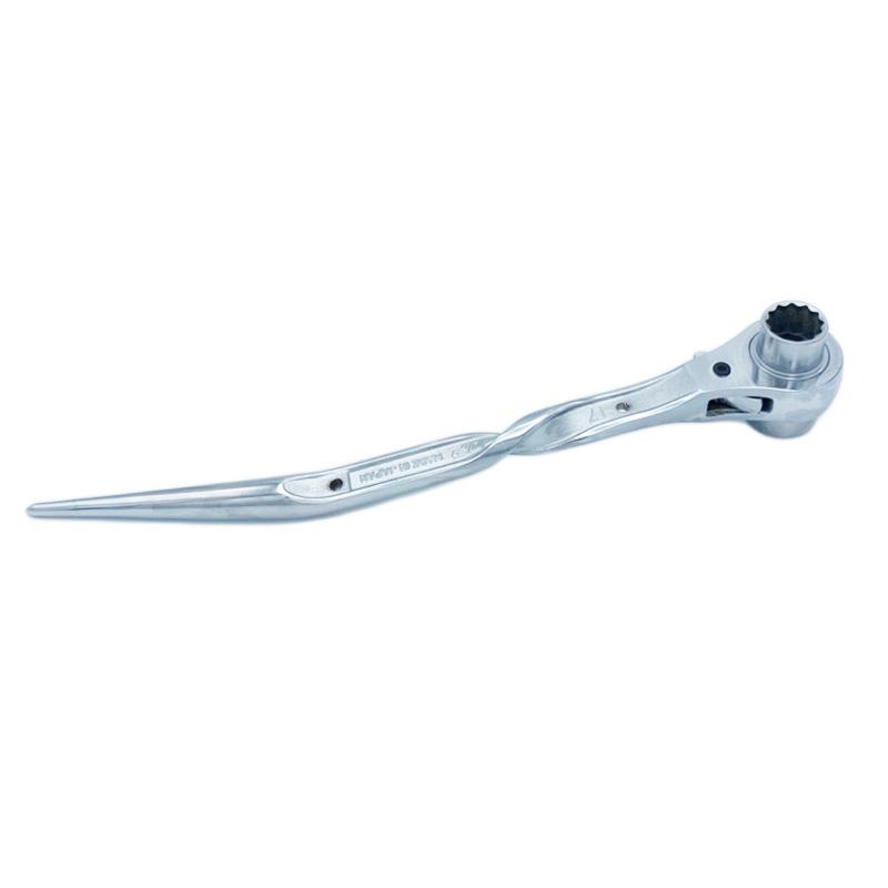 TOPシノツイストラチェットレンチステンレス17/21ツイスト加工シノ先加工磨き TOPシノツイストラチェットレンチステンレス17/21ツイスト加工シノ先