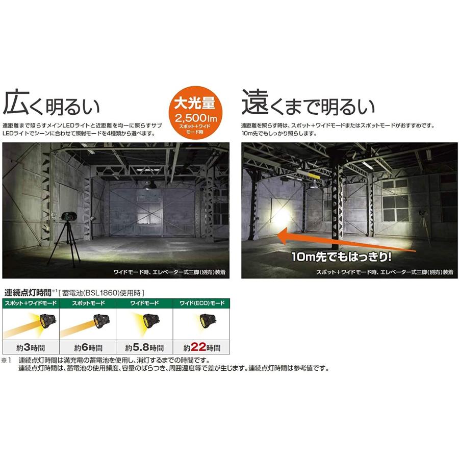 HiKOKI（ハイコーキ） UB18DA(NN) 充電式サーチライト 18V 14.4V【本体