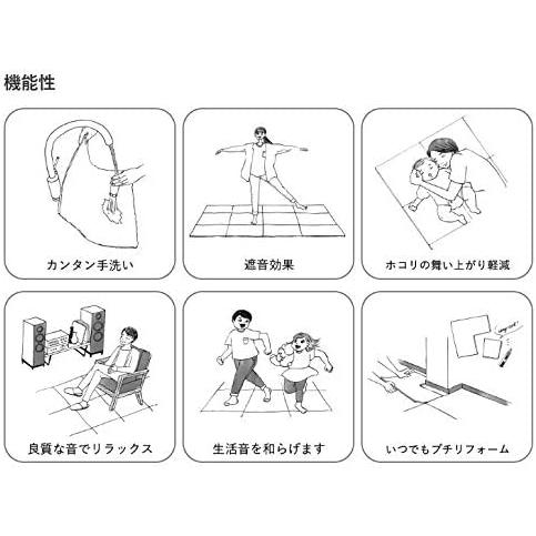 川島織物セルコン UnitRug おきらくゆかラグ ソフティライン 高級ラグマット ユニットラグ 【1ケース 6枚入】50×50cmの画像