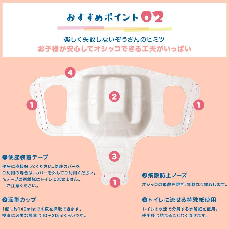 おしっこゾウさん 採尿 用カップ【少尿量採取対応 子供検尿 3歳児健診 幼児用 中空簡単採取 トイレに流せる】2枚 |  | 06