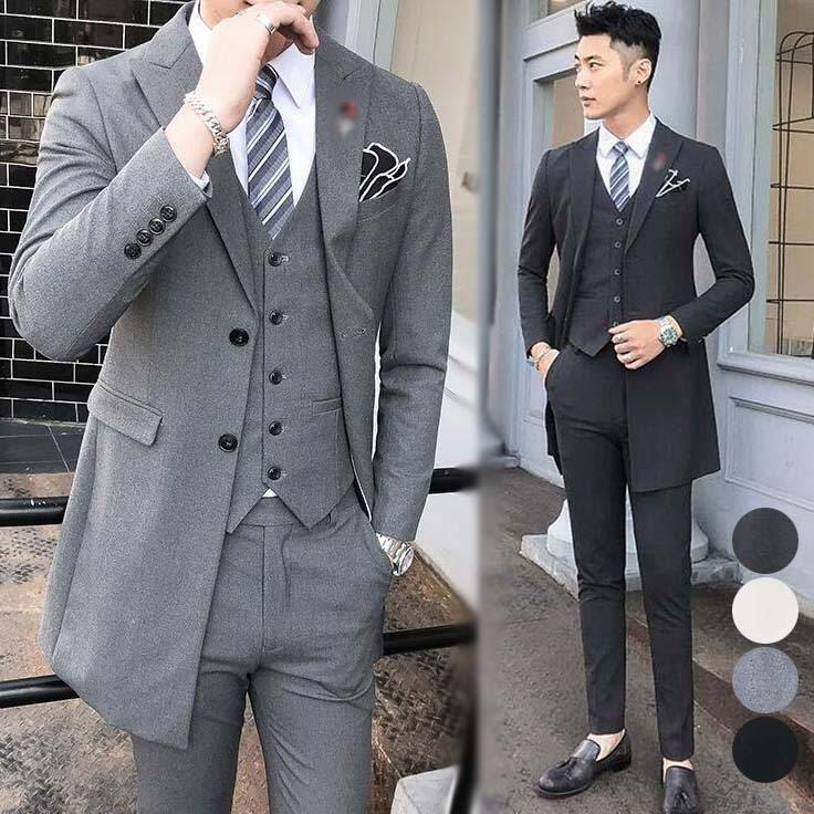 通常送料無料 結婚式スーツ 卒業式 入学式 上下セット ロングジャケット パンツ メンズ ビジネススーツ スーツセット スーツ スリム カジュアルスーツ イギリス風 N3bzf371 2点セット 値段 激安 Www Futurehvacindia Com